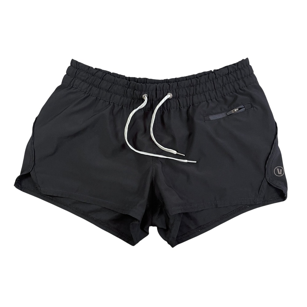 Vuori Clementine Lined Running Shorts Women Size M Black Activewear Workout
